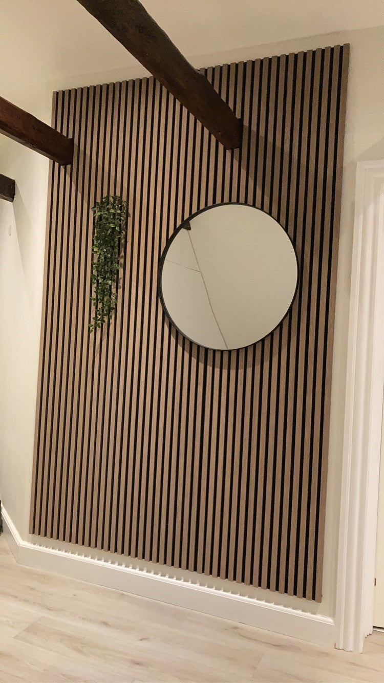 Premium Acoustic Slatted Wall Panel – Multiple Colours